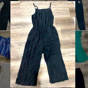 Cropped black jumpsuit
